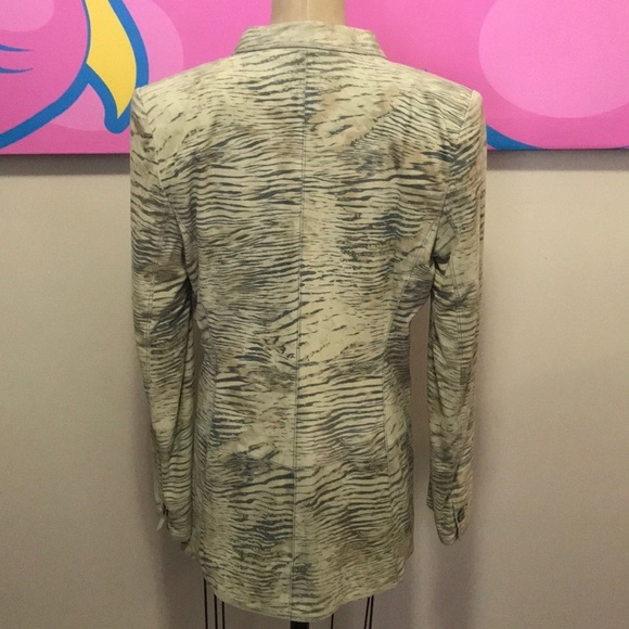 Emanuel Ungaro Animal Tiger Print Suede Blazer - Picture 7 of 14